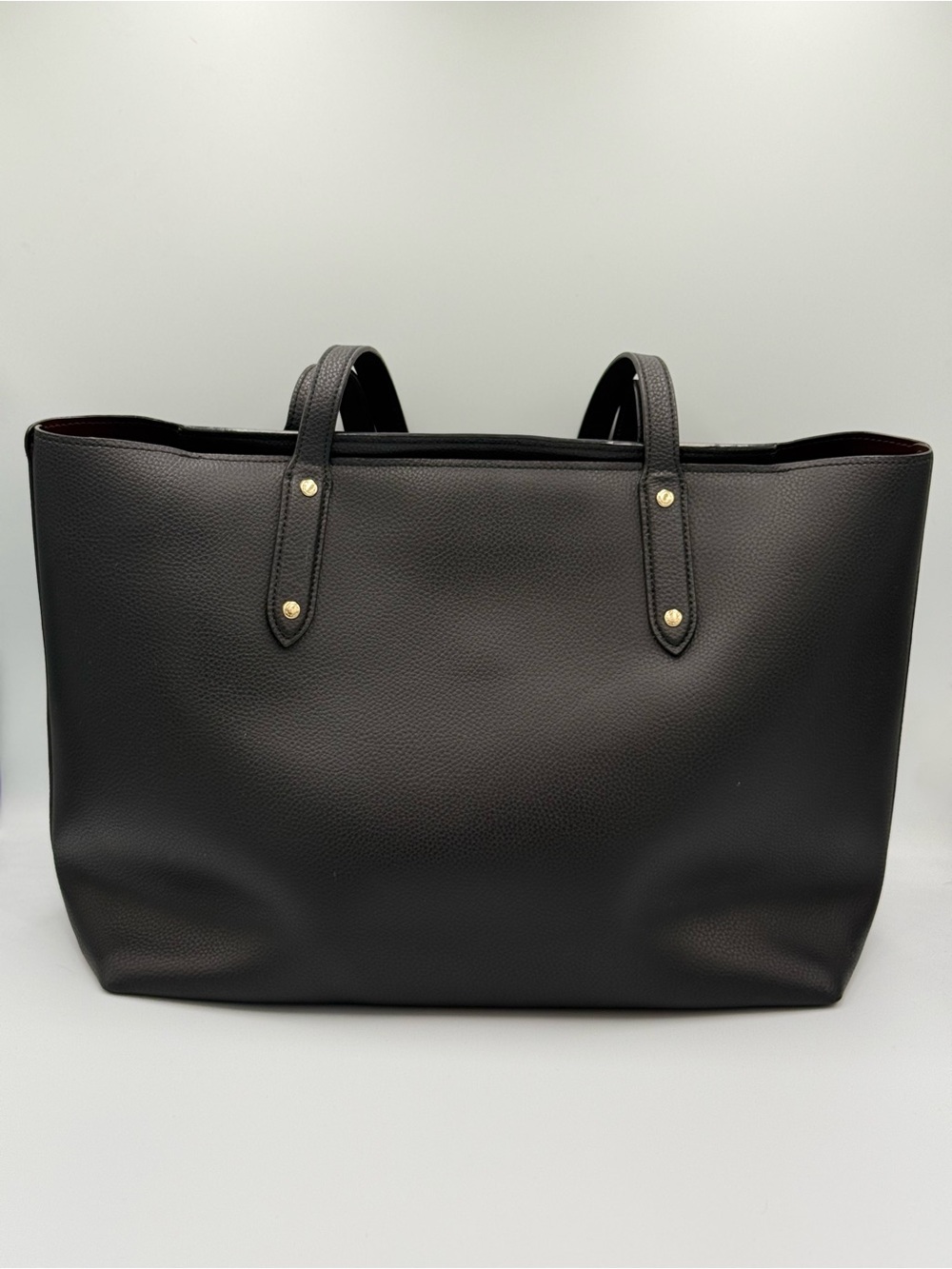 Coach Black Pebbled Leather Everyday Tote with Gold Hardware - Picture 3 of 14
